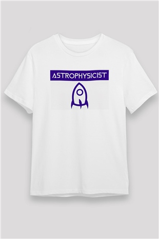 Astrofizikçi Beyaz Unisex Tişört T-Shirt - TişörtFabrikası