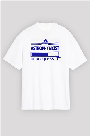 Astrofizikçi Beyaz Oversize Tişört Oversize T-shirt - TişörtFabrikası