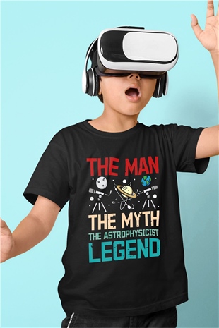 Astrofizikçi Siyah Unisex Çocuk Tişört