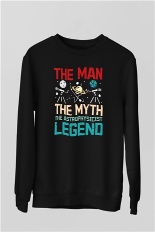 Astrofizikçi Siyah Unisex Sweatshirt