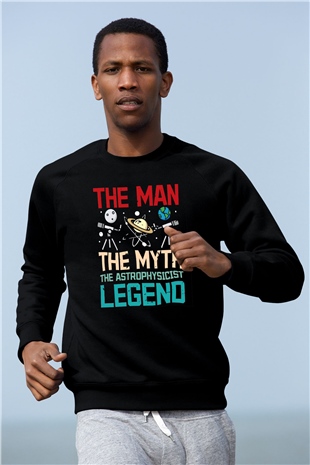 Astrofizikçi Siyah Unisex Sweatshirt