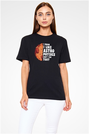 Astrofizikçi Siyah Unisex Tişört T-Shirt - TişörtFabrikası