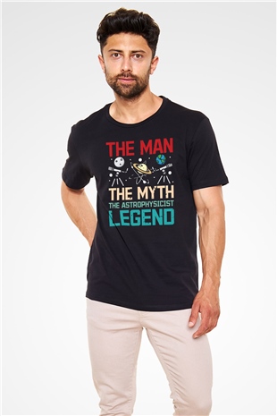 Astrofizikçi Siyah Unisex Tişört T-Shirt - TişörtFabrikası