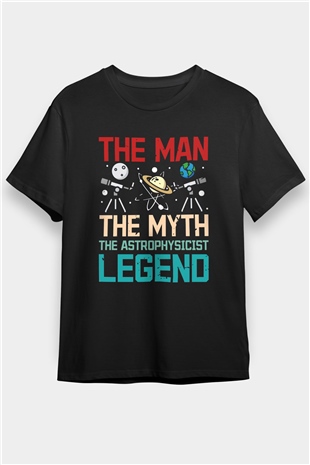 Astrofizikçi Siyah Unisex Tişört T-Shirt - TişörtFabrikası