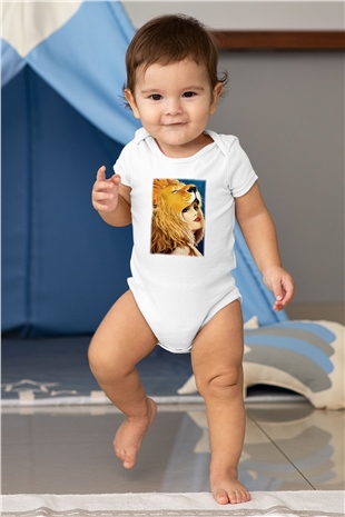 Astrolog Baskılı Beyaz Unisex Bebek Body - Zıbın