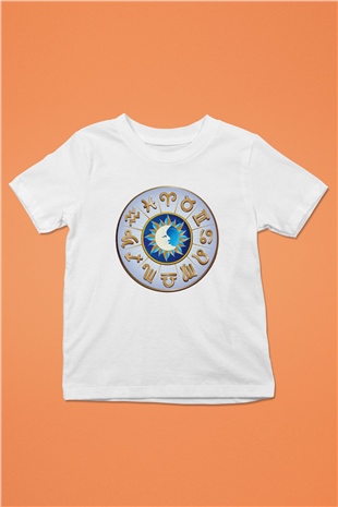 Astrolog Baskılı Beyaz Unisex Çocuk Tişört