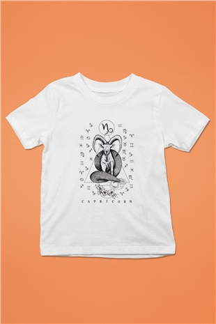 Astrolog Baskılı Beyaz Unisex Çocuk Tişört