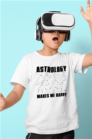 Astrolog Beyaz Unisex Çocuk Tişört