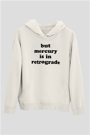 Astrolog Beyaz Unisex Kapüşonlu Sweatshirt