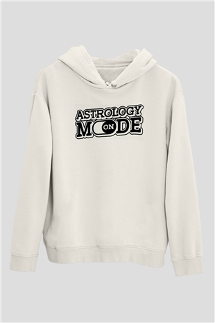 Astrolog Beyaz Unisex Kapüşonlu Sweatshirt