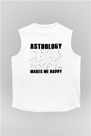 Astrolog Beyaz Unisex Kolsuz Tişört