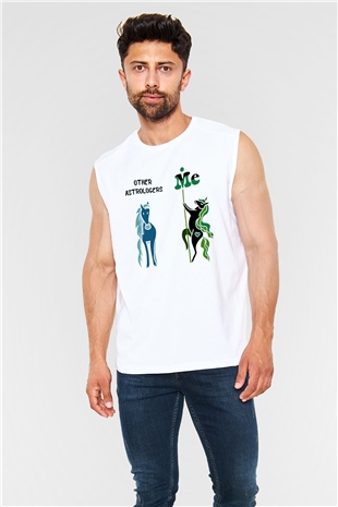 Astrolog Beyaz Unisex Kolsuz Tişört