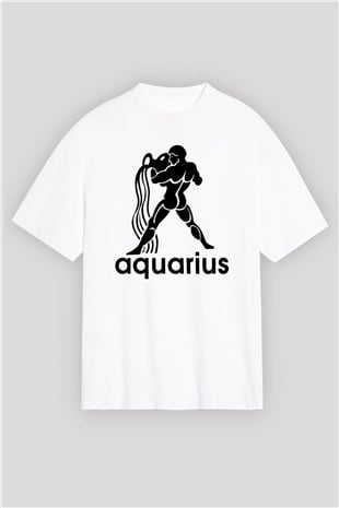 Astrolog Beyaz Unisex Oversize Tişört T-Shirt