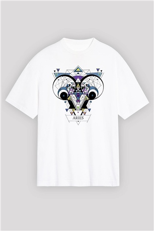 Astrolog Beyaz Unisex Oversize Tişört T-Shirt