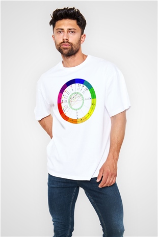 Astrolog Beyaz Unisex Oversize Tişört T-Shirt
