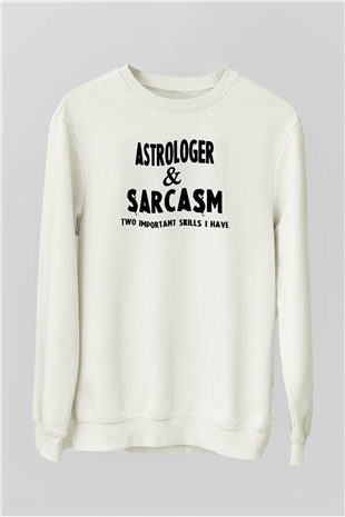 Astrolog Beyaz Unisex Sweatshirt