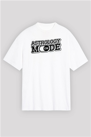 Astrolog Beyaz Oversize Tişört Oversize T-shirt - TişörtFabrikası