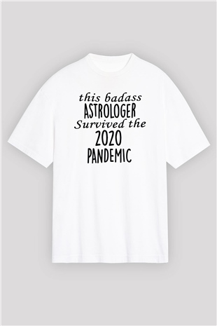 Astrolog Beyaz Oversize Tişört Oversize T-shirt - TişörtFabrikası