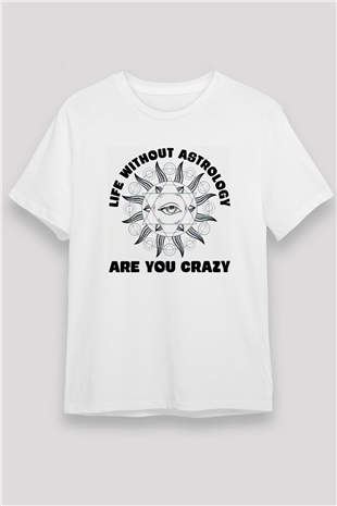 Astrolog Beyaz Unisex Tişört T-Shirt - TişörtFabrikası