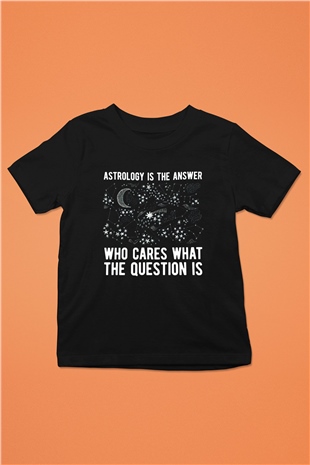 Astrolog Siyah Unisex Çocuk Tişört