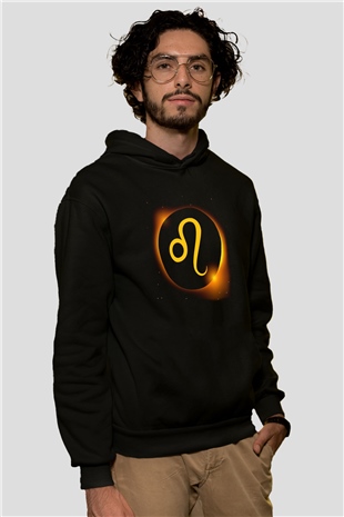 Astrolog Siyah Unisex Kapşonlu Sweatshirt
