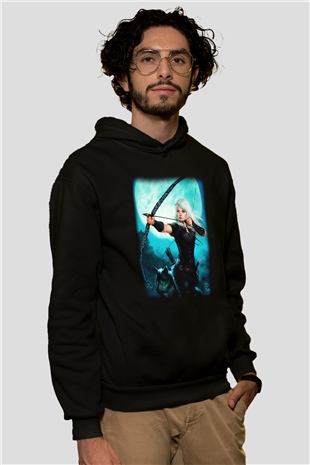 Astrolog Siyah Unisex Kapşonlu Sweatshirt