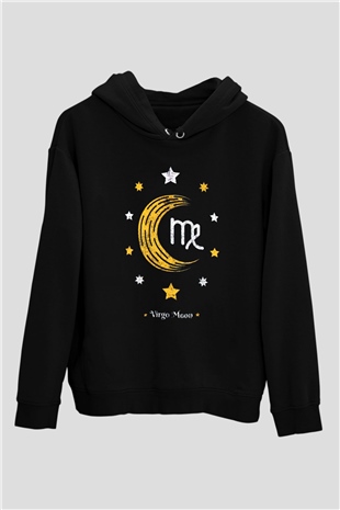 Astrolog Siyah Unisex Kapüşonlu Sweatshirt