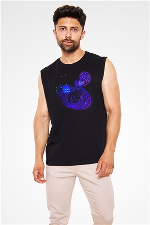 Astrolog Siyah Unisex Kolsuz Tişört