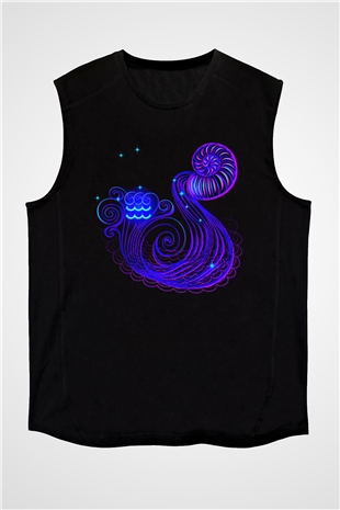 Astrolog Siyah Unisex Kolsuz Tişört