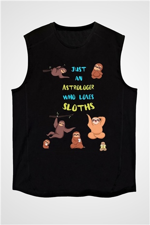 Astrolog Siyah Unisex Kolsuz Tişört