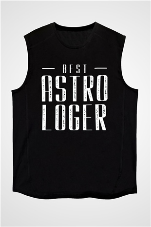 Astrolog Siyah Unisex Kolsuz Tişört