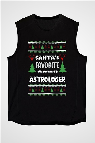 Astrolog Siyah Unisex Kolsuz Tişört