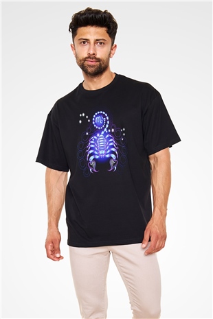 Astrolog Siyah Unisex Oversize Tişört T-Shirt