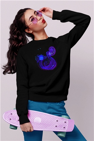 Astrolog Siyah Unisex Sweatshirt