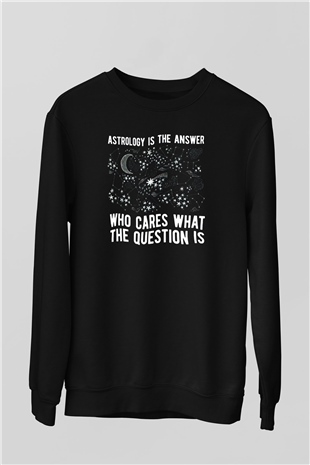 Astrolog Siyah Unisex Sweatshirt