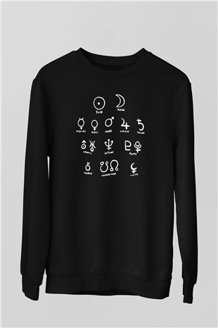 Astrolog Siyah Unisex Sweatshirt