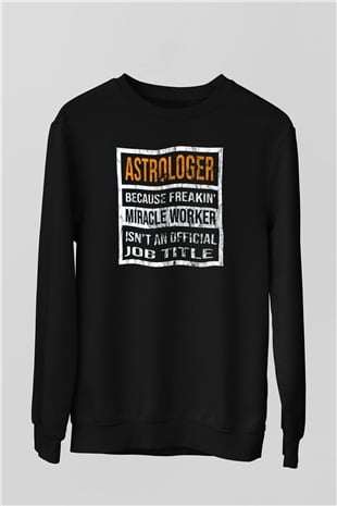 Astrolog Siyah Unisex Sweatshirt