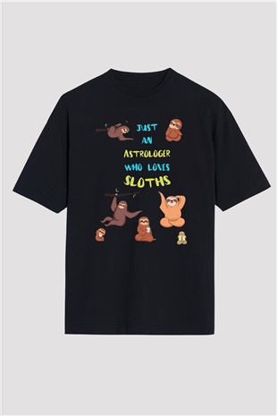 Astrolog Siyah Oversize Tişört Oversize T-shirt - TişörtFabrikası
