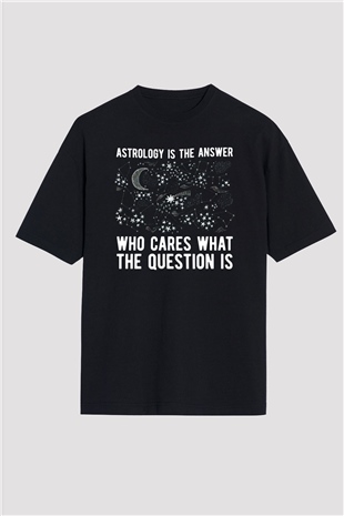 Astrolog Siyah Oversize Tişört Oversize T-shirt - TişörtFabrikası