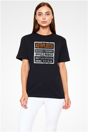 Astrolog Siyah Unisex Tişört T-Shirt - TişörtFabrikası