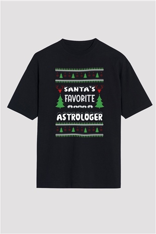 Astrolog Siyah Oversize Tişört Oversize T-shirt - TişörtFabrikası