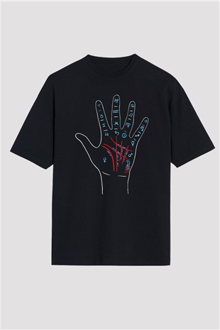 Astrolog Siyah Oversize Tişört Oversize T-shirt - TişörtFabrikası