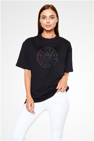 Astrolog Siyah Oversize Tişört Oversize T-shirt - TişörtFabrikası