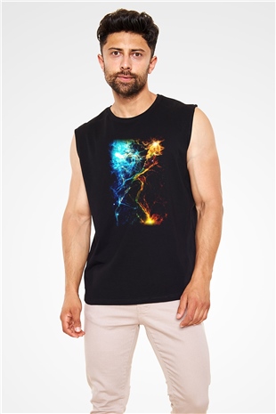 Astronom Siyah Unisex Kolsuz Tişört