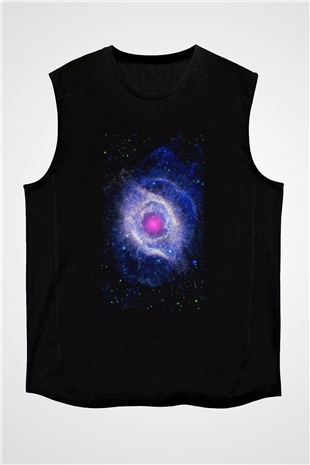 Astronom Siyah Unisex Kolsuz Tişört
