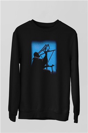 Astronom Siyah Unisex Sweatshirt