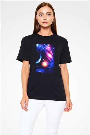 Astronom Siyah Unisex Tişört T-Shirt - TişörtFabrikası