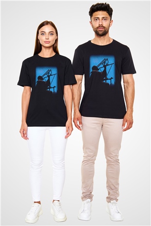Astronom Siyah Unisex Tişört T-Shirt - TişörtFabrikası