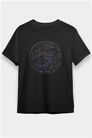 Astronom Siyah Unisex Tişört T-Shirt - TişörtFabrikası