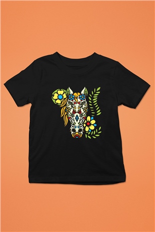 At Baskılı Siyah Unisex Çocuk Tişört